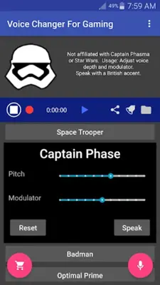 Voice Changer Mic for Gaming - PS4 XBox PC android App screenshot 9