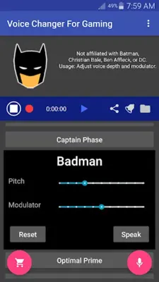 Voice Changer Mic for Gaming - PS4 XBox PC android App screenshot 8